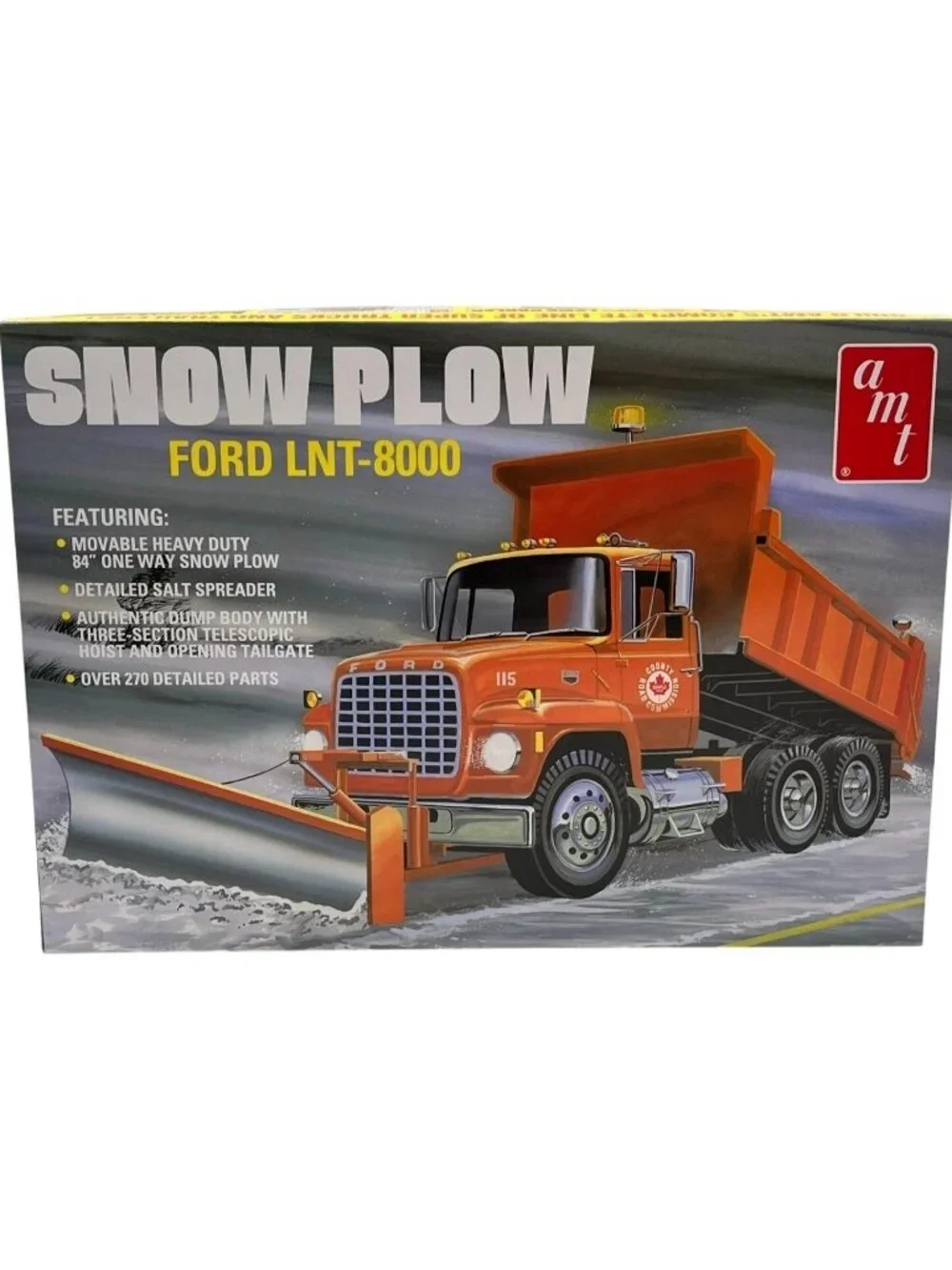 AMT Ford LNT-8000 Snow Plow 1/25 Scale Model Kit 270+ Parts 12+ 2020 Sealed